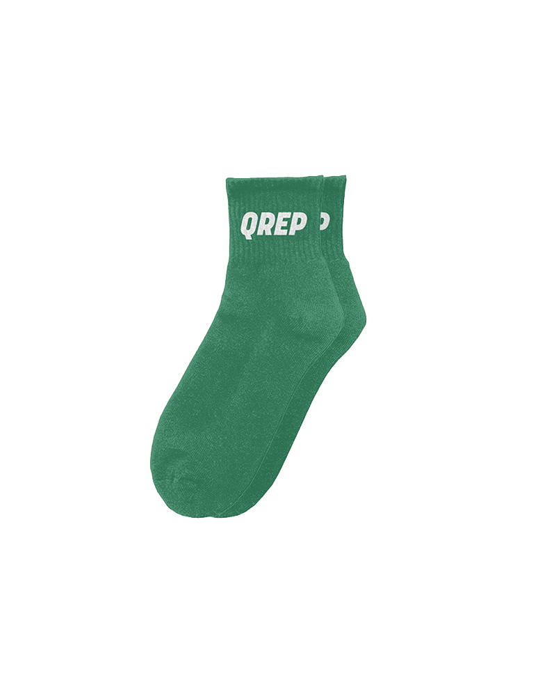 Носки короткие зелёные QREP