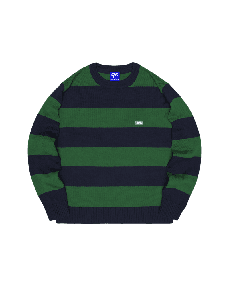 ДЕТСКИЙ СВИТЕР STRIPED Т.СИНЕ-ЗЕЛЕНЫЙ