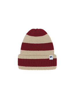 ШАПКА STRIPED КРАСНО-БЕЖЕВАЯ